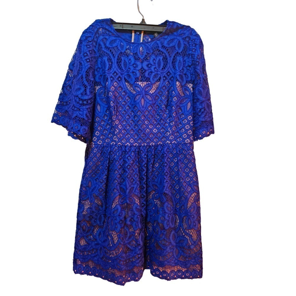 BCBG Cobalt cocktail dress 06. Max Azria Jillyan Larks.